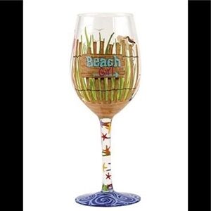 NWB Lolita Beach Girl wine glass
